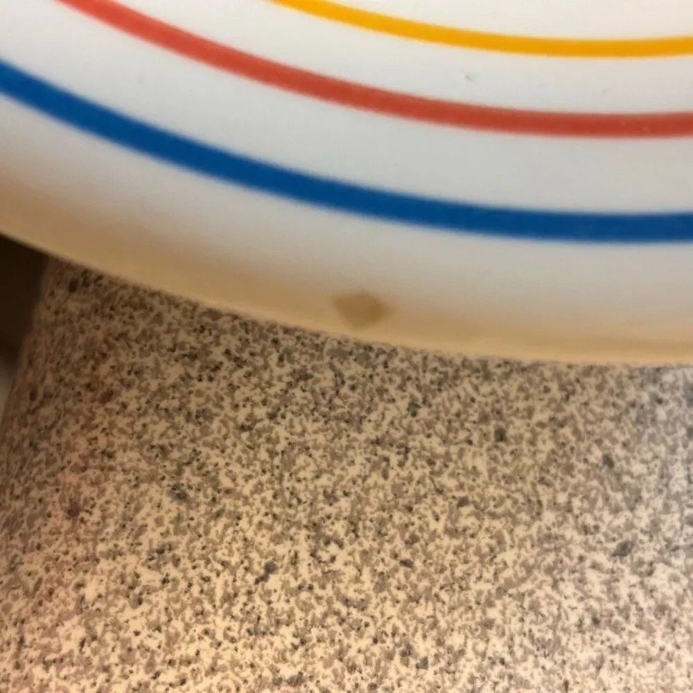 Pier One Imports 7 3/4” Multi Colored Stripes Salad Plates
